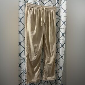 Slightly Used Cream Colored Textured Sweat Pants